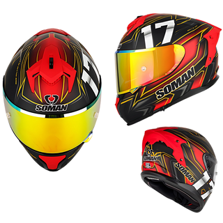 SM2-S Full Face Motorcycle Helmet –Dual Lens, ECE Certified