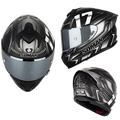 SM2-S Full Face Motorcycle Helmet –Dual Lens, ECE Certified