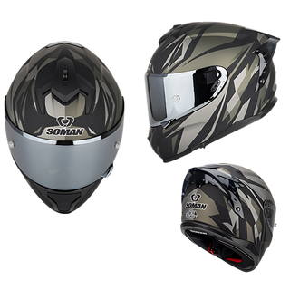 SM2-S Full Face Motorcycle Helmet –Dual Lens, ECE Certified