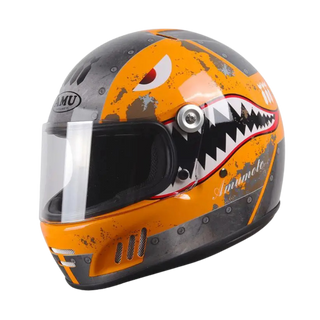 FiberTech Full Face Helmet - Fiber Glass with HD Visors