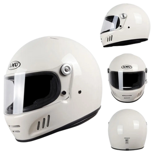 FiberTech Full Face Helmet - Fiber Glass with HD Visors