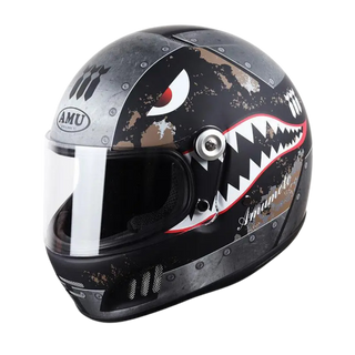 FiberTech Full Face Helmet - Fiber Glass with HD Visors