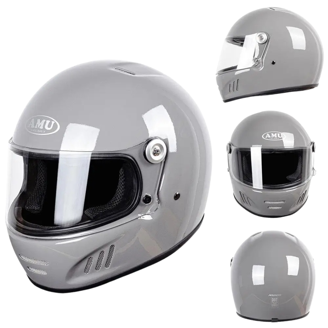 FiberTech Full Face Helmet - Fiber Glass with HD Visors