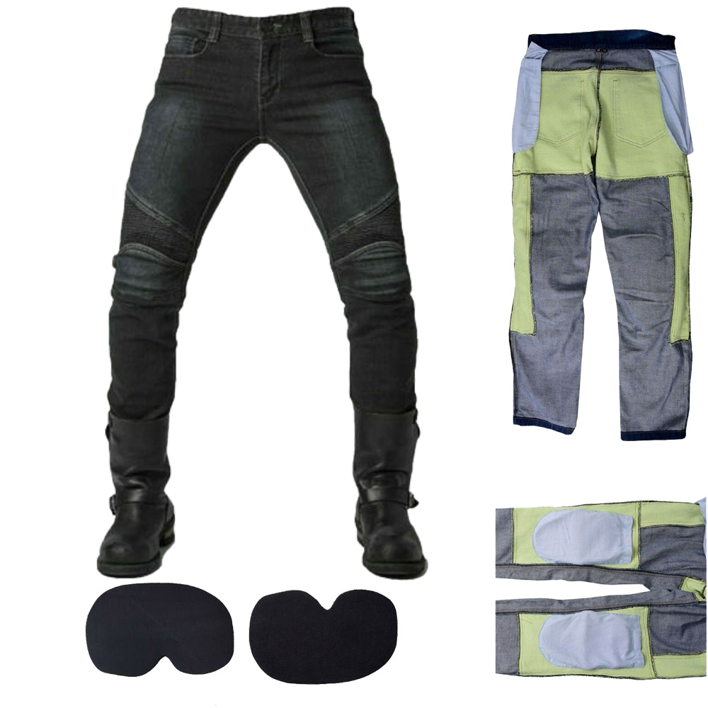 Men Kevlar Motorcycle Jeans Armour MK-4 - Faded Black
