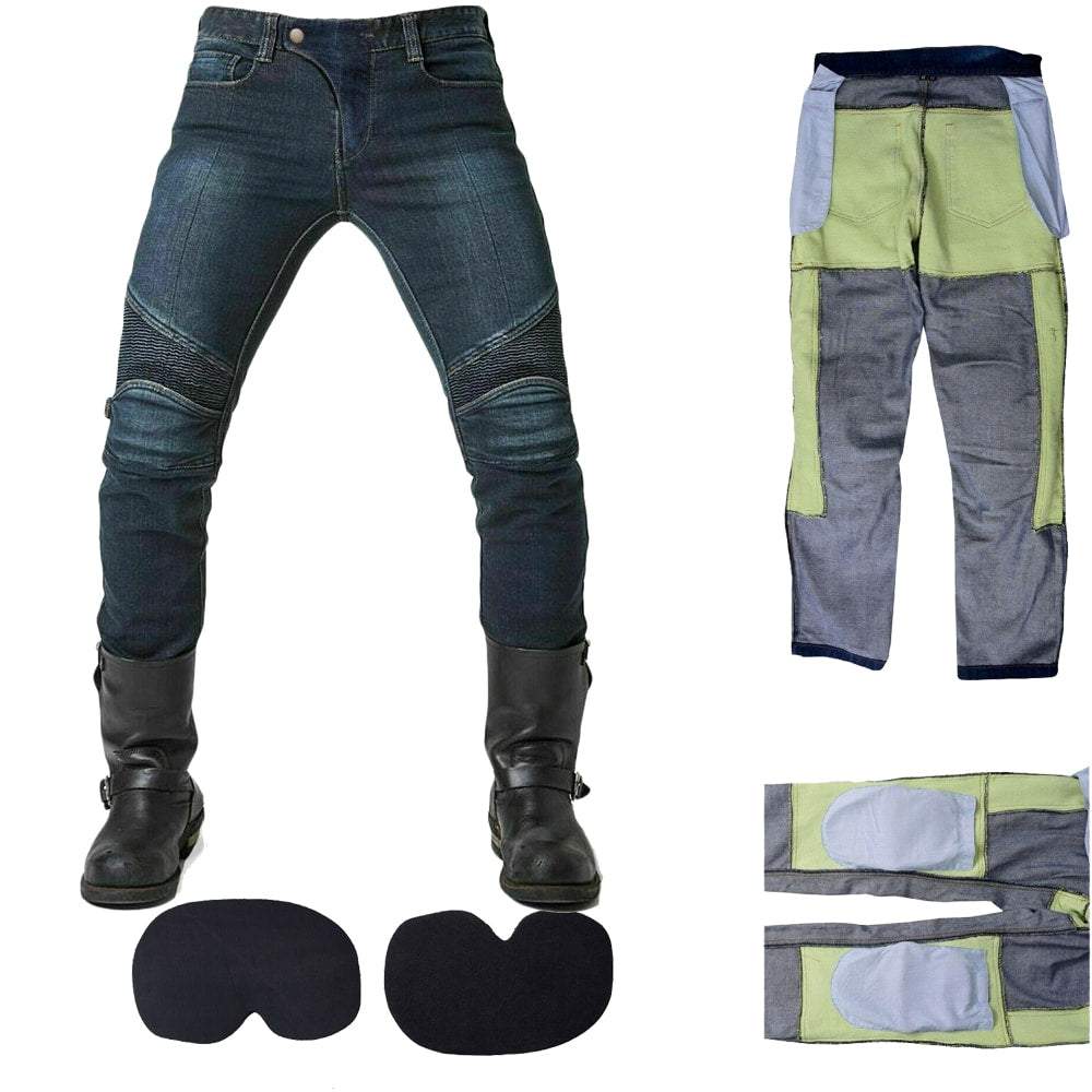 Men Kevlar Motorcycle Jeans Armour MK-4 - Faded Blue