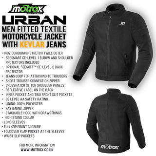 Men Textile Motorcycle Jacket MTX Biker Jacket