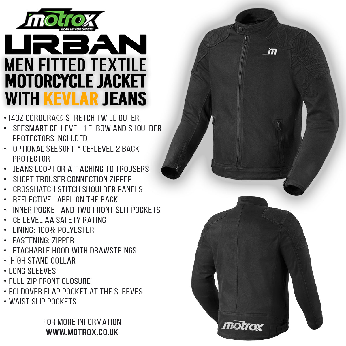 Men Textile Motorcycle Jacket MTX Biker Jacket