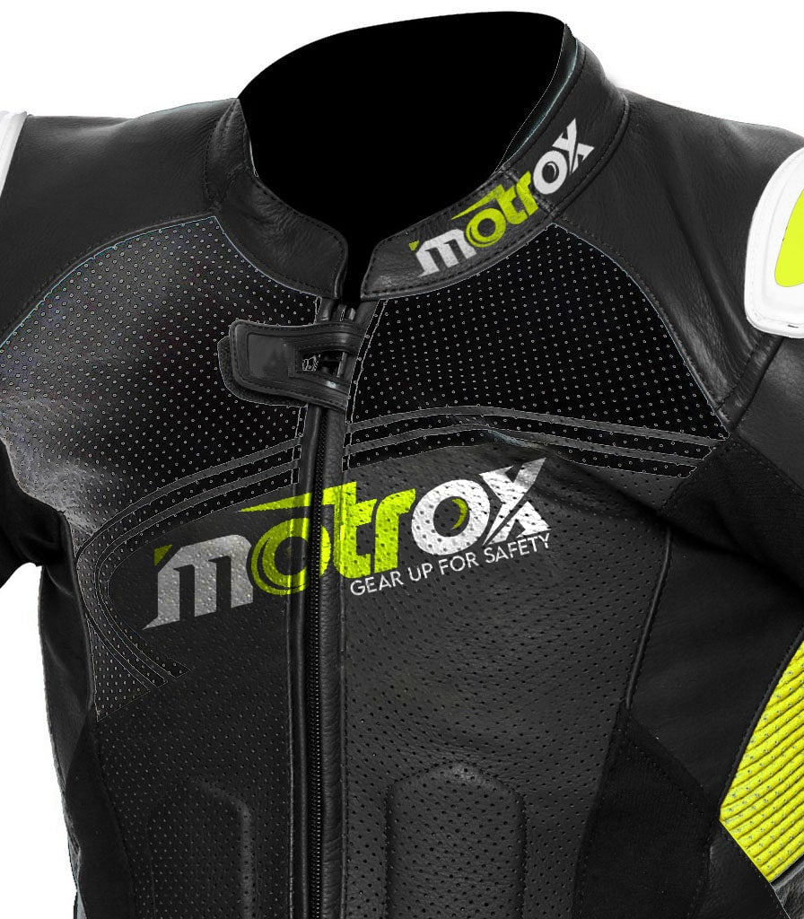 Men ESTORIL One Piece Leather Motorcycle Suit