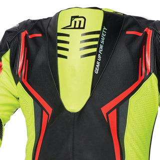 Men ESTROIL One Piece Leather Race Suit - Fluo Yellow