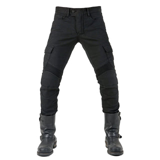 Men Kevlar Motorcycle Jeans Armour MK-4 - Jet Black
