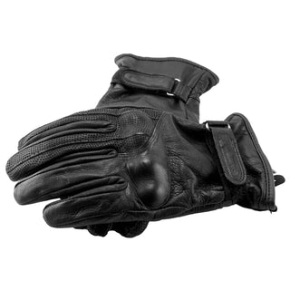Men Leather Biker Gloves Crushing Winter Wear