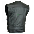 Men Motorcycle Leather SWAT Vest Waistcoat Biker Style
