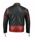 Men Leather Jacket inspiring Vintage Red Black