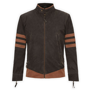 Motrox X-Men Origins Wolverine Leather Jacket - BROWN